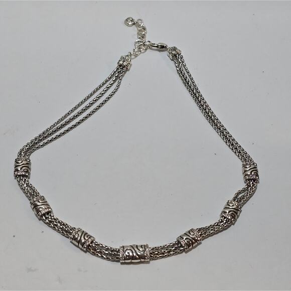 Brighton Crystal Jeweled Multi Strand‎ Necklace - Picture 1 of 7